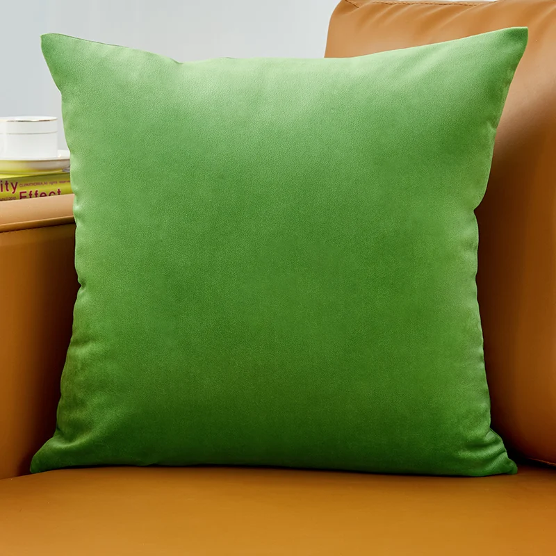 Зеленая наволочка для подушки, бархатная наволочка для дивана, декоративные подушки 45*45 для гостиной, Роскошные, Kussenhoes, украшение для дома