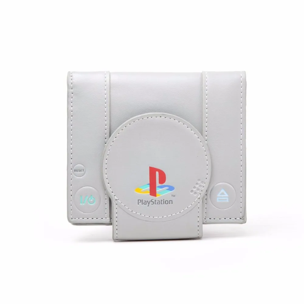 10Pcs/lot playstation wallet with tags playstation Game playstation Purse Sony Playstation One Console Bi-Fold Wallet Grey