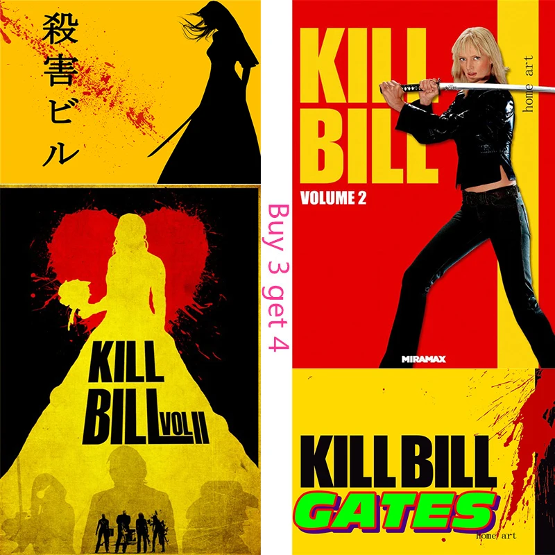 

Kill bill Poster Clear Image Wall Stickers Home Decoration Good Quality Prints White Coated Paper