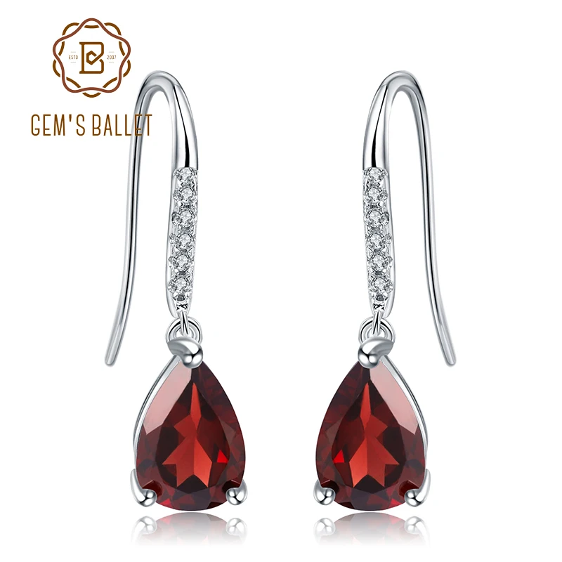 Женские серьги подвески GEM'S BALLET из стерлингового серебра 925 пробы в форме капли