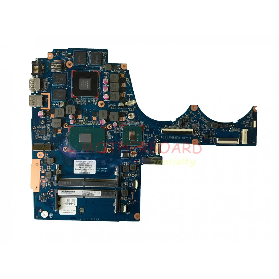 Vieruodis для ноутбука HP 15-AX 15-BC материнская плата DAG35AMB8E0 W/Φ CPU 960M/2GB GPU 856676-601 859735-001 856675-601