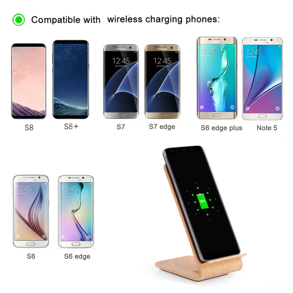 Беспроводное быстрое зарядное устройство 10 Вт для Samsung Galaxy S9 S8 S7 Edge Note 8 быстрая
