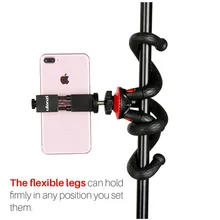Ulanzi Mini Flexible Tripod w Metal Phone Clip Holder Rotated Ballhead Bluetooth Remote for iPhone Smartphone DSLR Camera Gopro
