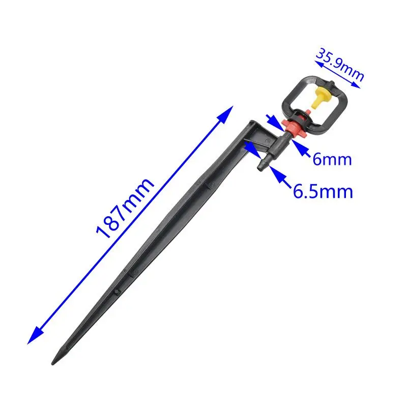 Садовый спринклер, держатель для противотуманной насадки, насадка-рефрактор, пластиковый Спайк 6 мм, пластиковый капельный Спайк, Поливочные растения для газона, 5 шт