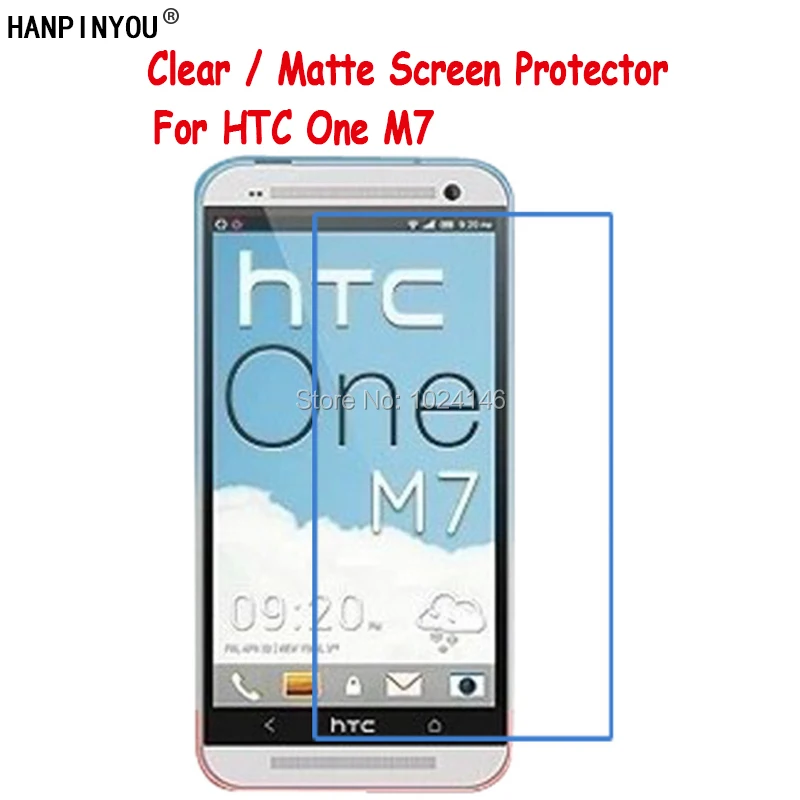 

New HD Clear / Anti-Glare Matte Screen Protector For HTC One M7 801 801E 4.7 Inch Protective Film Guard With Cleaning Cloth