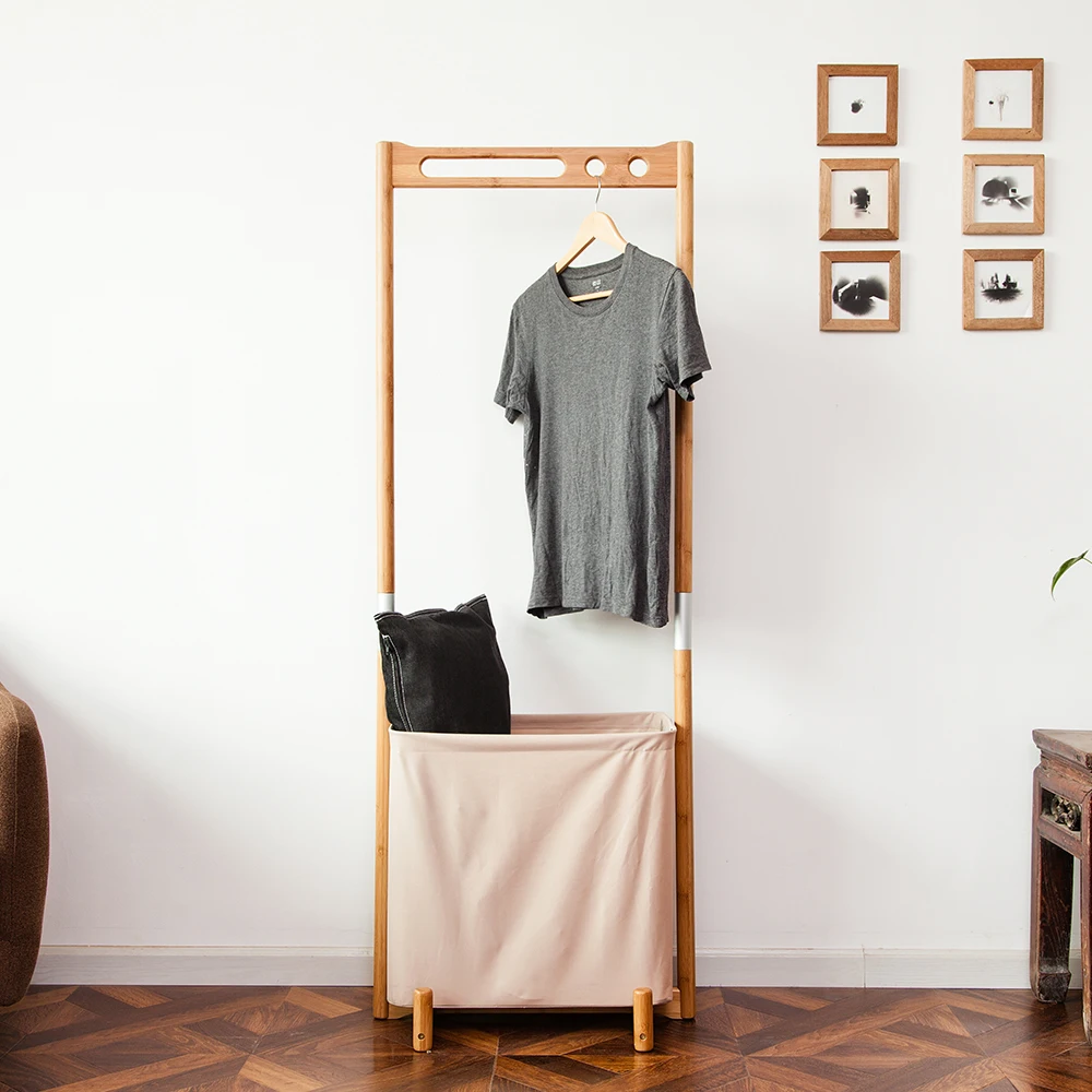 

Bamboo Clothes Rack Heavy Duty Multi-function Clothing Rack Portable Coat Rack Stand Living Room Bed Room Home Furniture