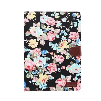 

Luxury Flower Cloth Print Flip Stand PU Leather Card Book Cover Smart Sleep Case For Apple iPad Air 3 Air3 ipad pro 9.7" Tablet