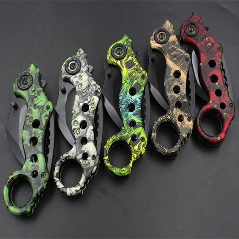 Новый 5 видов цветов складной нож karambit с фиксированным лезвием походные ножи для