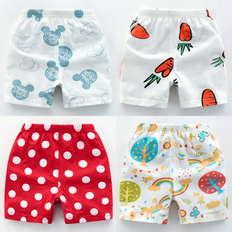 

2019 Summer Cotton Baby Girls Cartoon Infant Leisure Shorts Kids Boys Casual Hot Pants