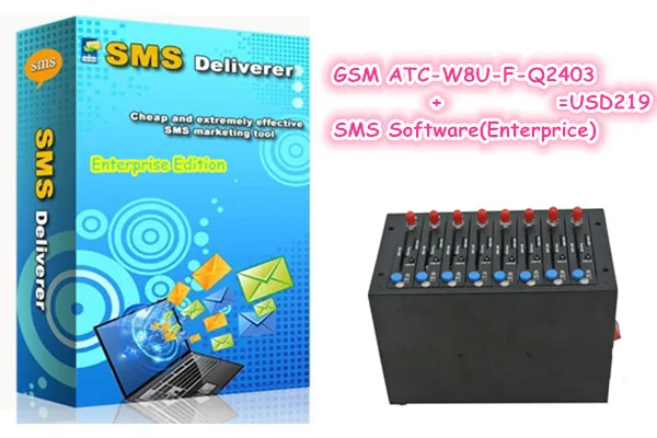 

8 SIMs Bulk SMS Server Q2403 with Free enterprise version SMS Software