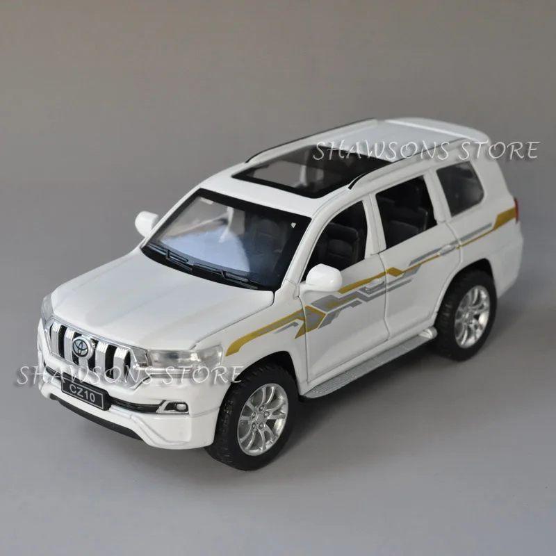 

Diecast Metal 1:32 Car Model Toys Toyota Land Cruiser Prado SUV 2016 Pull Back Replica Sound & Light
