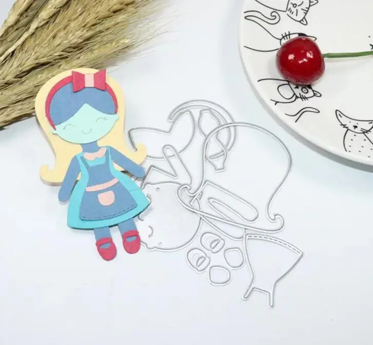  C15 METAL CUTTING DIES Cute girl Puzzle Girl Scrapbook card invitation paper craft party decor embo - 32825884585