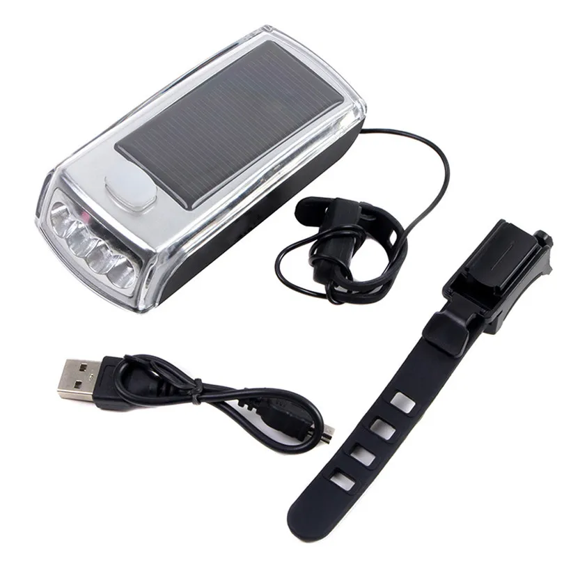 USB Rechargeable Front Light+ Tail Light Lamp Safety light kit Bicycle Solar Powered front light Built-in Li-polymer Battery A30 USB Rechargeable Front Light+ Tail Light Lamp Safety light kit Bicycle Solar Powered front light Built-in Li-polymer Battery A30