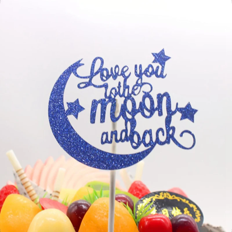 Надпись Love You To The Moon And Back топпер для торта на день рождения флаги свадьбы дня