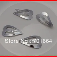 100 шт 3,6 см 1," Серебряная отделка сердце стиль простая Металическая защелка на никеле не содержит свинец бесплатно для DIY аксессуары для волос