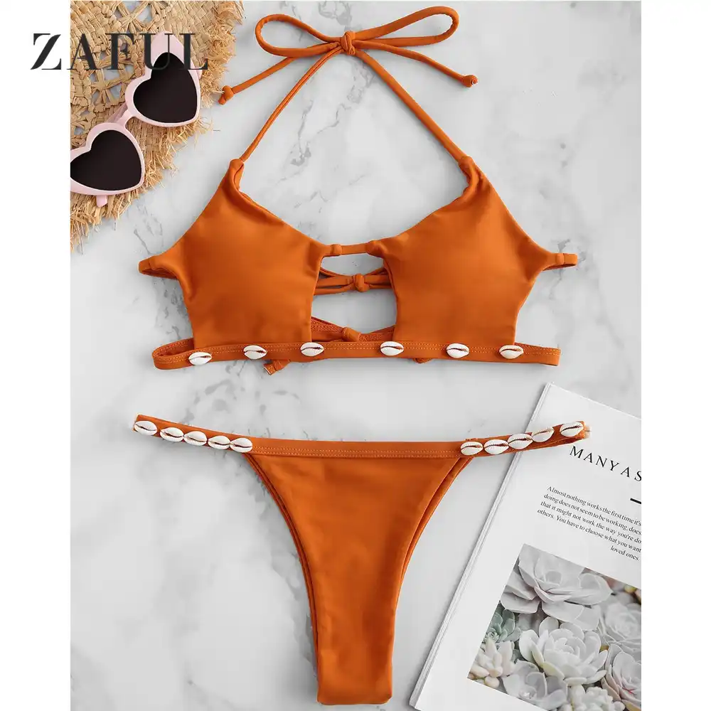 cut out halter bikini