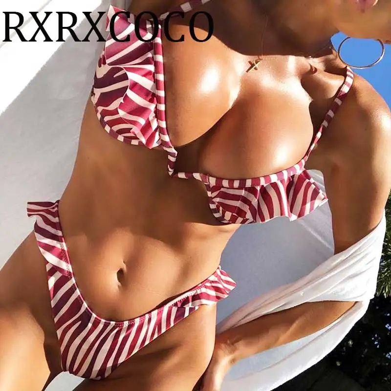 lace ups ruffle bikini push up swimwear women sexy floral halter bikini set 2019 swimsuit brazilian Cross Bandage swimming suit lace ups ruffle bikini push up swimwear women sexy floral halter bikini set 2019 swimsuit brazilian Cross Bandage swimming suit