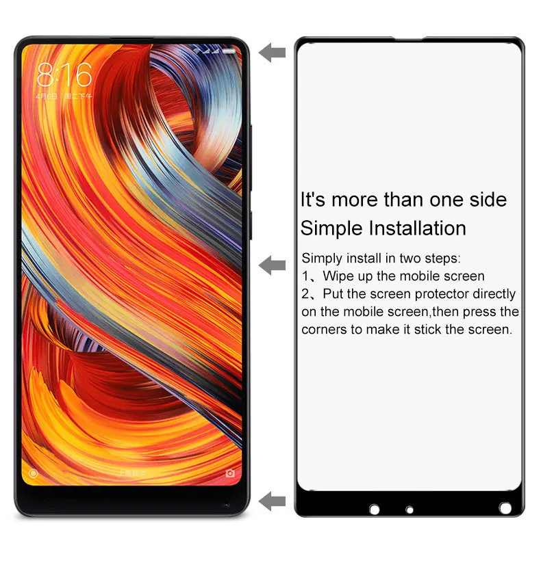 IMAK Защита экрана для Xiaomi mi Mix 2 mi X 2S стекло полное покрытие 9H закаленное стекло для Xiaomi mi Mix 2 2S