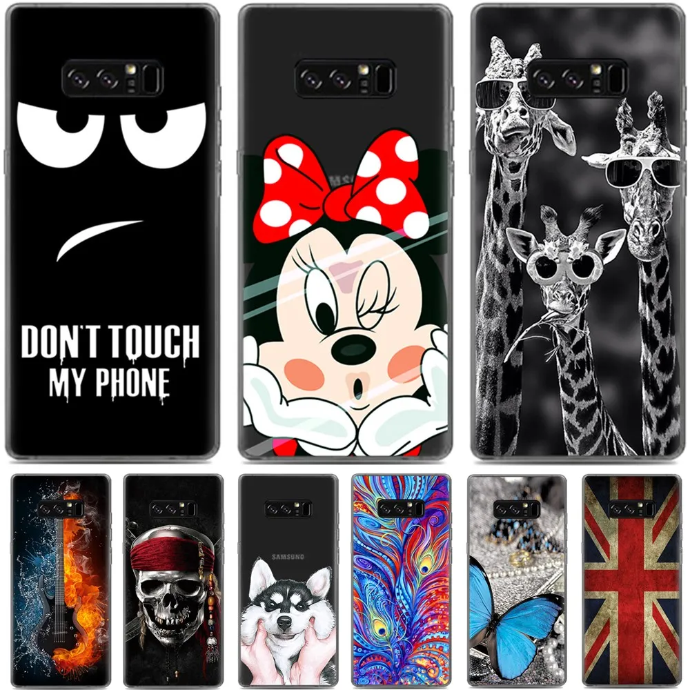 Cool Design Soft Tpu Case For Samsung Note 8 Soft Silicone Back Cover