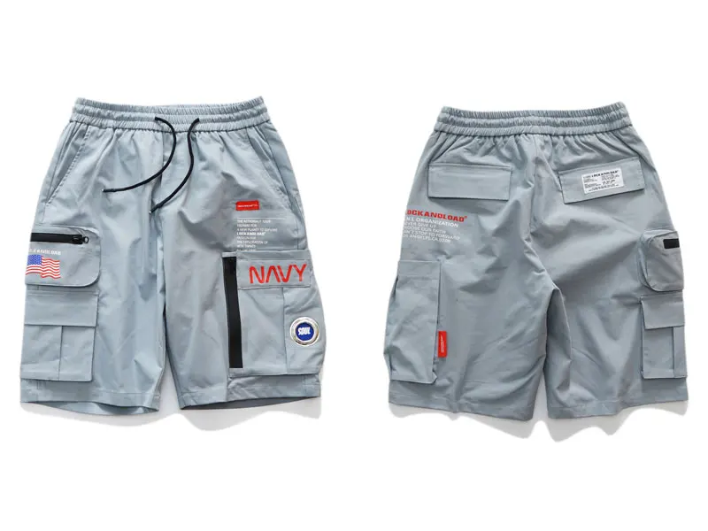 Zipper Multi Pockets Baggy Cargo Shorts 2
