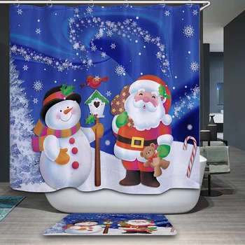 

Pumpkin monster Christmas snowman Waterproof & Mildewproof Shower Curtain Bathroom Curtain Eco-Friendly Fabric-shower-curtain
