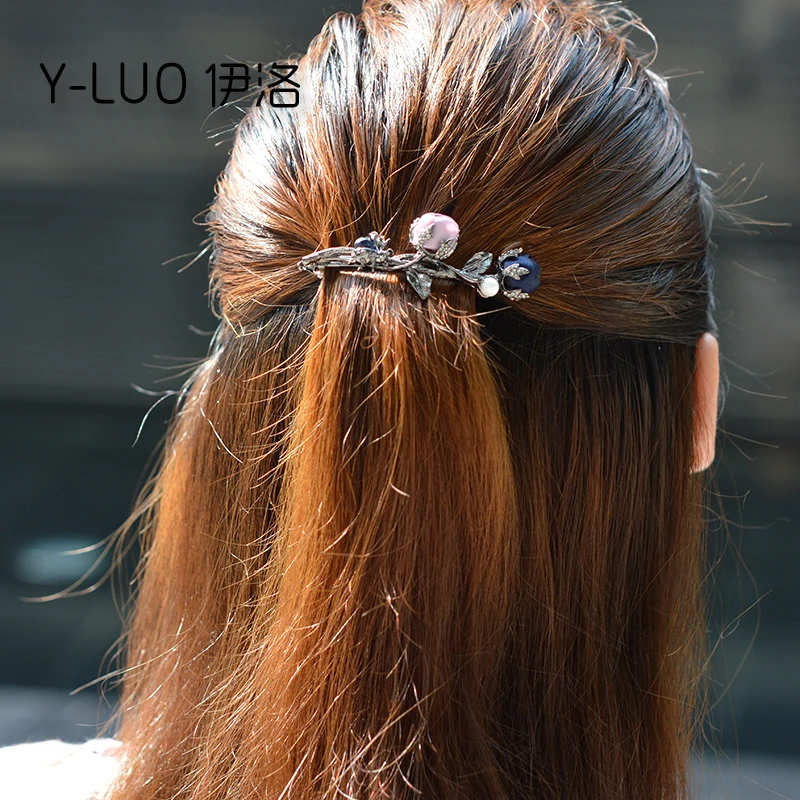 Clip de oro A98 Corea del pelo simple chica dulce Señora temperamento Accesorios para el cabello-Rose Clip de oro A98 Corea del pelo simple chica dulce Señora temperamento Accesorios para el cabello-Rose