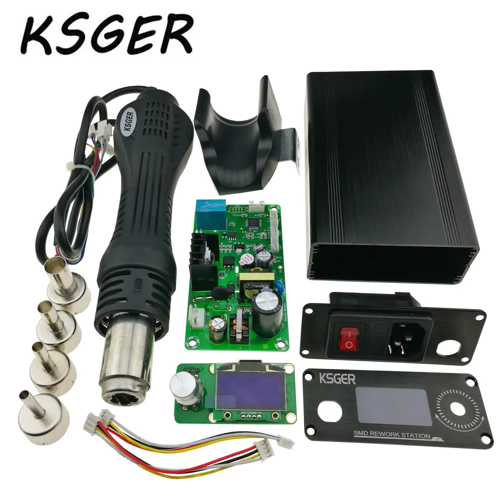 KSGER 1 3 Размер экрана DIY 858D горячий воздушный пистолет STM32 OLED температурный