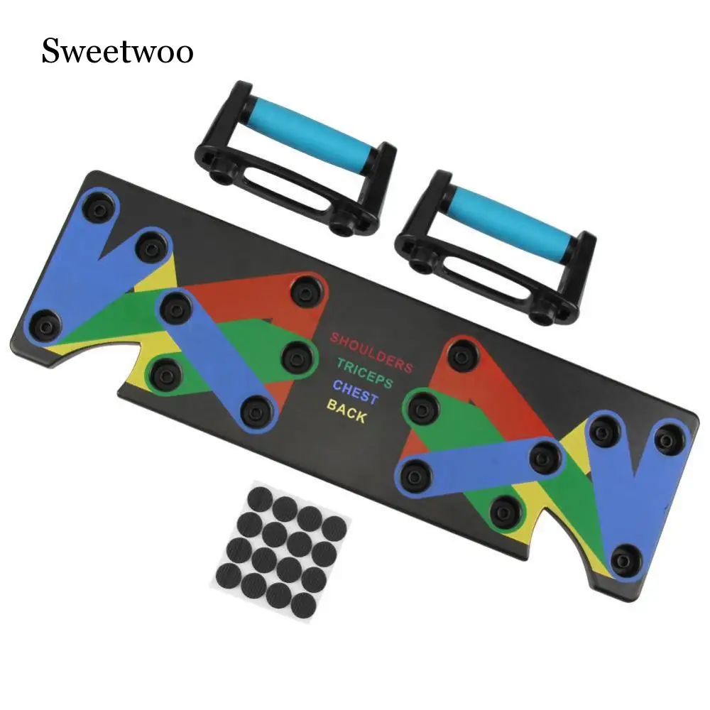 

1pc Push Up Rack Board 9 In 1 Body Building Fitness Exercise Tools Men Women Push-up Stands For GYM Body Training Drop Shipping
