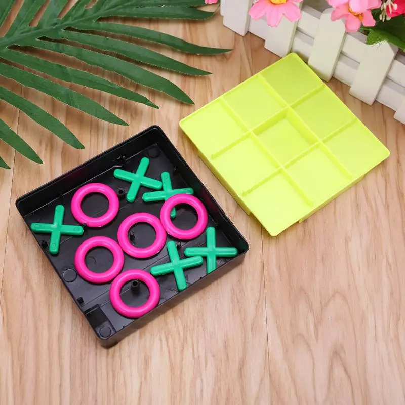 Plastic O X Tic Tac Toe Chess Piece Toys Set Kids Brain Teaser Baby Early Educational Intelligence Development Exercising Tool 4