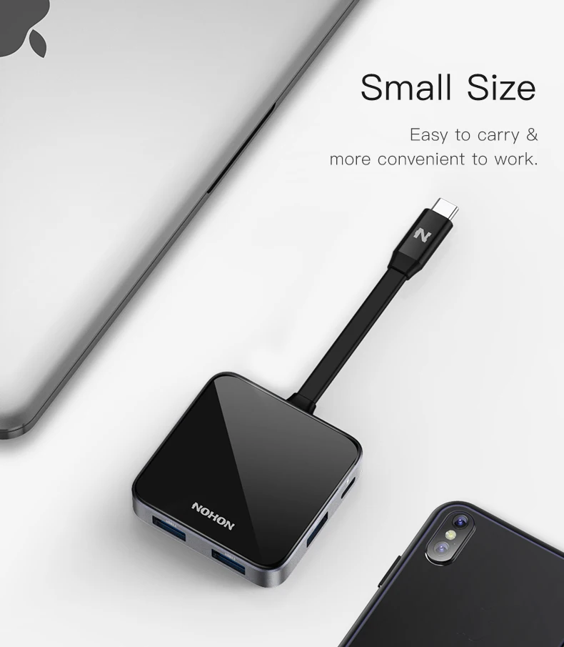 NOHON type C концентратор конвертер USB-C HDMI адаптер USB 3,0 кард-ридер PD 4K разветвитель синхронизации данных для MacBook samsung S9 huawei P20