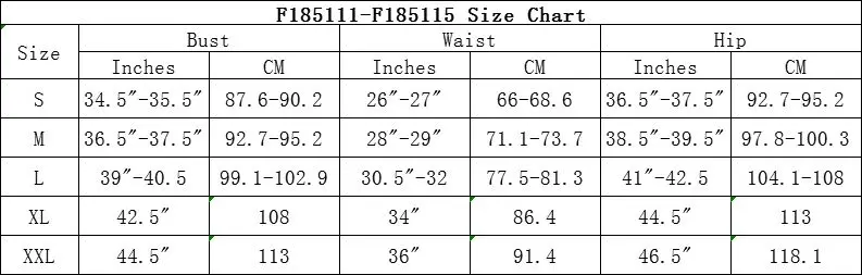 F185111-115 Size