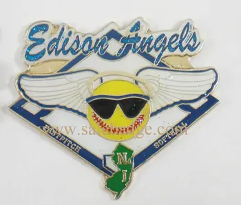 

Custom Baseball Trading Glitter Pins Badges Fashion Souvenir