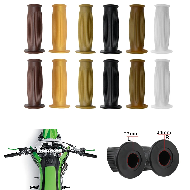 8color 22-24mm rubber Motorcycle CNC Aluminum Handlebar Grips Bar Ends Sliders Handle Grip Cap Plug Slider hand grips bike | Автомобили и