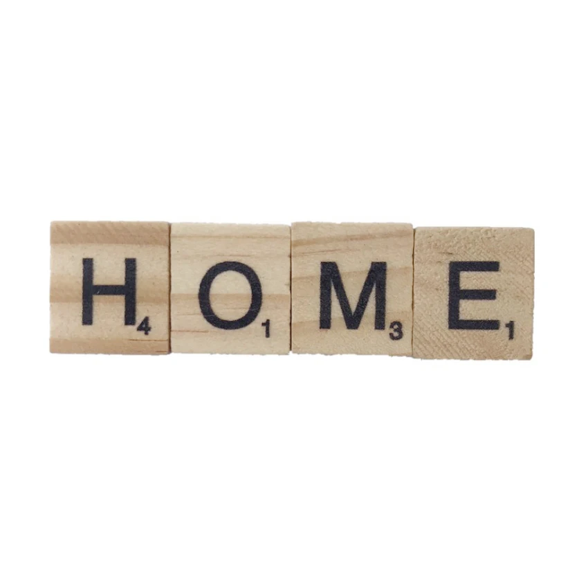 

100pcs/lot Kawaii DIY Wood Alphabet English Letters Puzzle Great Educational Learning Toys Gift