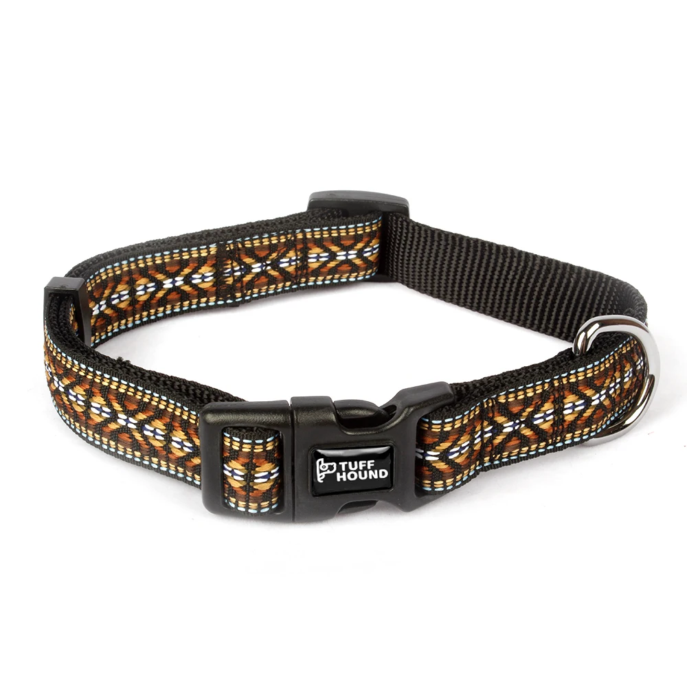 Tuff Hound K9 Dog Collar Plaid Nylon with Hook Pet Product Leads Small