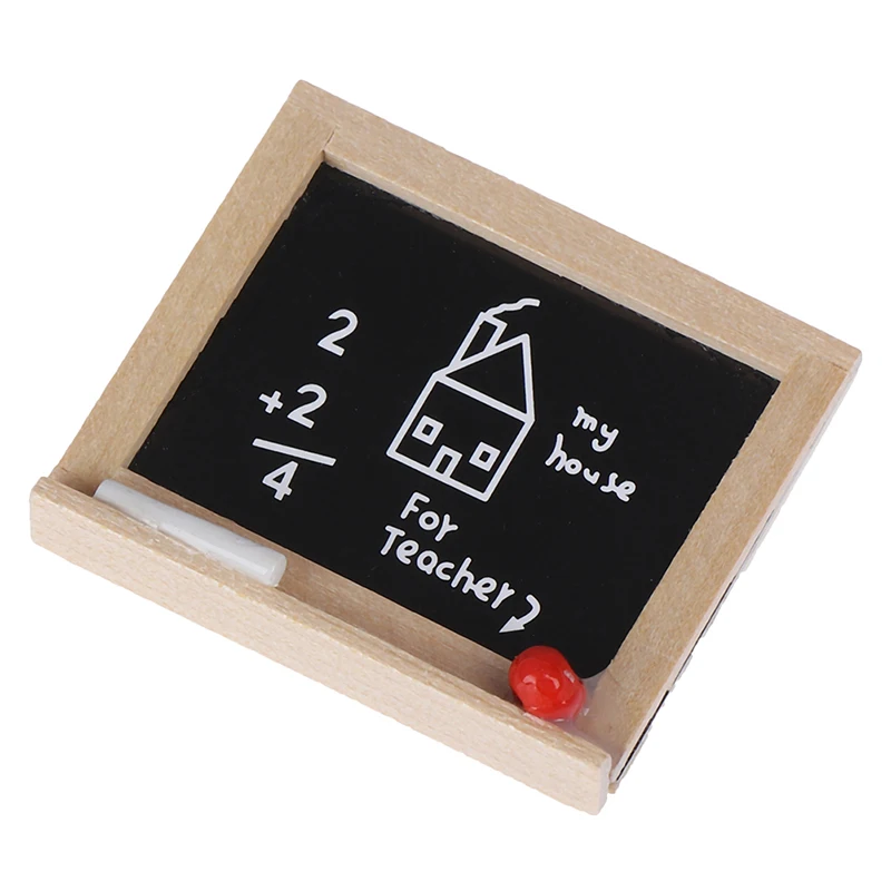 

1pc Small Blackboard Mini Chalkboard Model Dollhouse Miniatures 1:12 Accessories DIY Children's Room Accessories