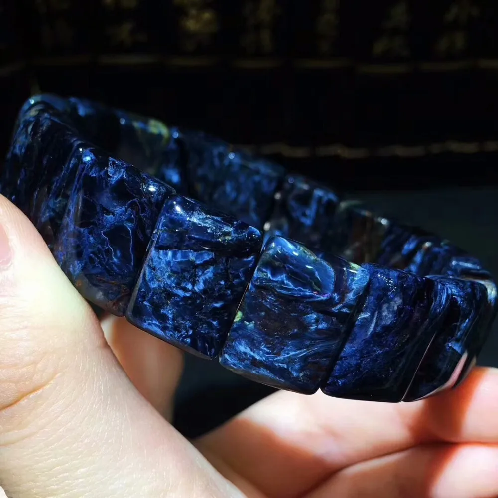 Натуральный синий драгоценный камень Pietersite 17x12 мм прямоугольник бусины браслет стрейч женщина мужчина Pietersite браслет Namibia AAAAAA