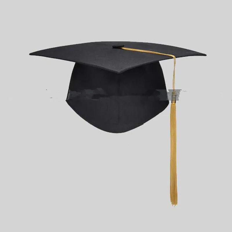 New Black Mortar Board Adults Academic Graduation Costume Hat Cap School Student