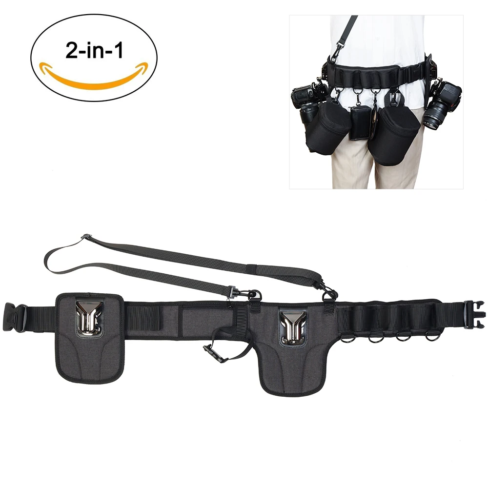 

CADeN Camera Belt Waist Holder Camera Belts Strap Hanging System Waist Straps Cached Fast Snapshot for Canon Nikon Sony Pentax