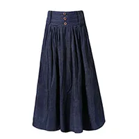 Модная плиссированная длинная джинсовая юбка для женщин весна осень размера плюс S-6XL джинсовые юбки Saias Feminino вечерние повседневные юбки для женщин