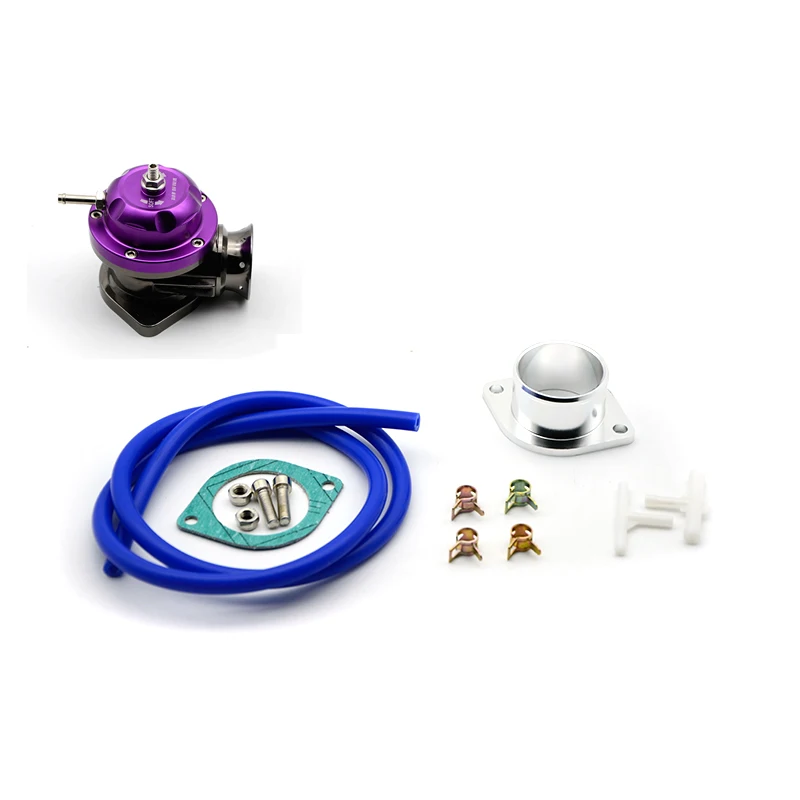 Универсальный тип-RS турбо предохранительный клапан регулируемый 25psi BOV выдувной дамп/предохранительный адаптер 5 цветов - Цвет: Purple