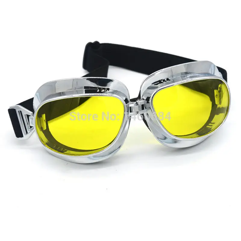 Ретро Второй мировой войны мотоциклетные очки Lunette Moto Aviateur винтажные очки серебро/медь - Цвет: Model 10