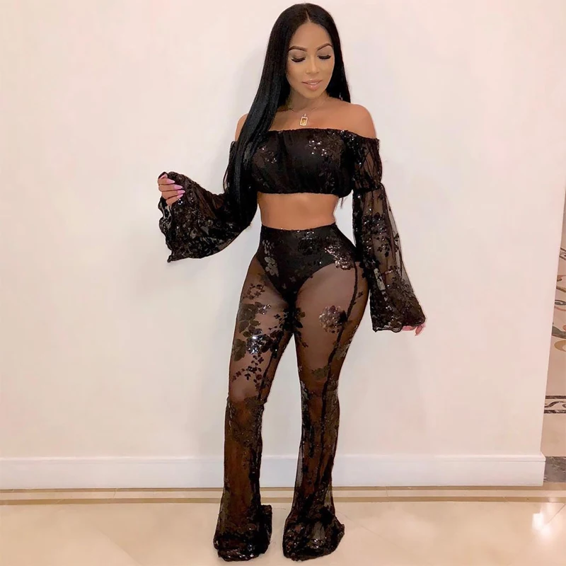 birthday sequin two piece set