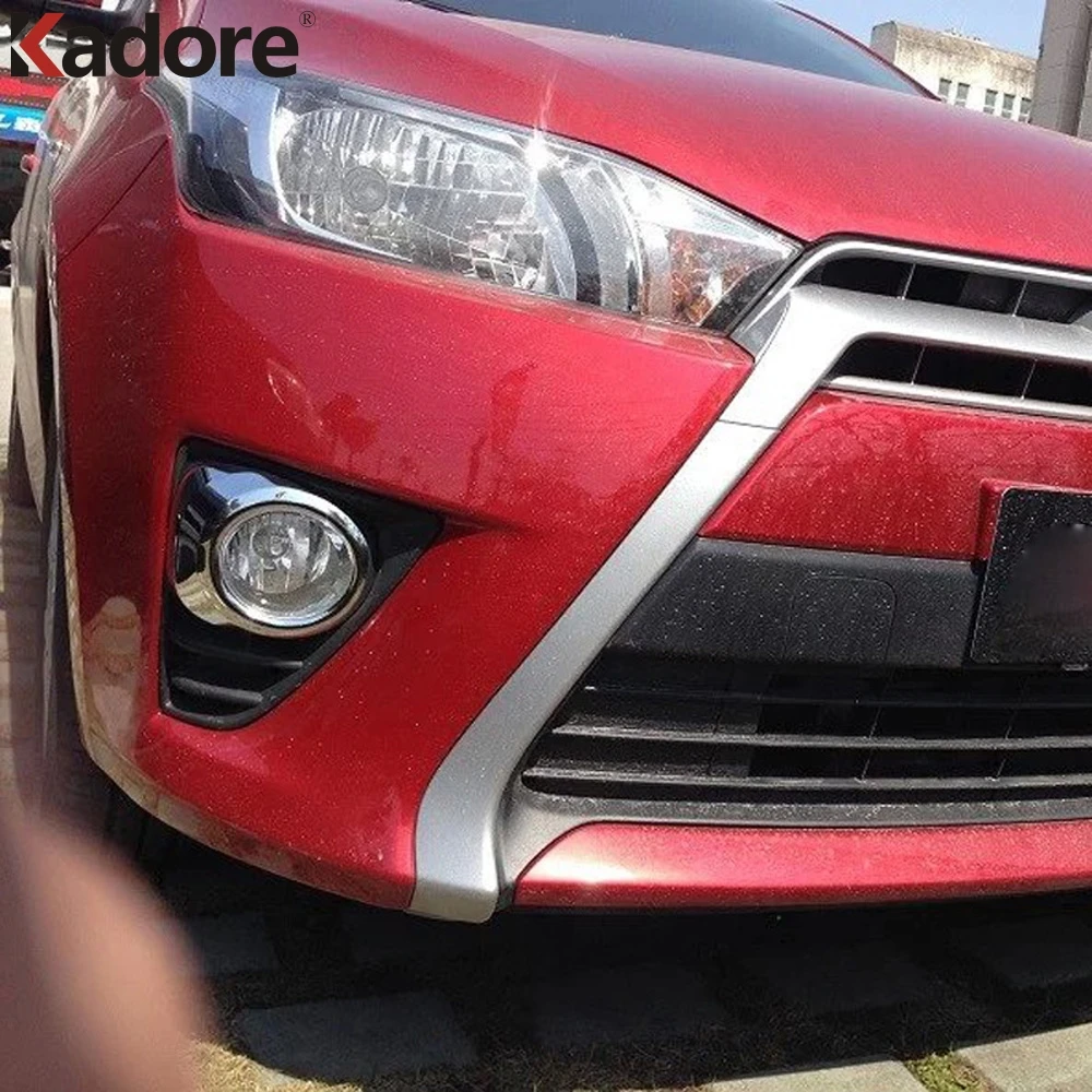 

For Toyota Yaris XP150 Hatchback 2014 2015 ABS Chrome Front Foglight Fog Light Cover Trim Car Protect Exterior Accessories