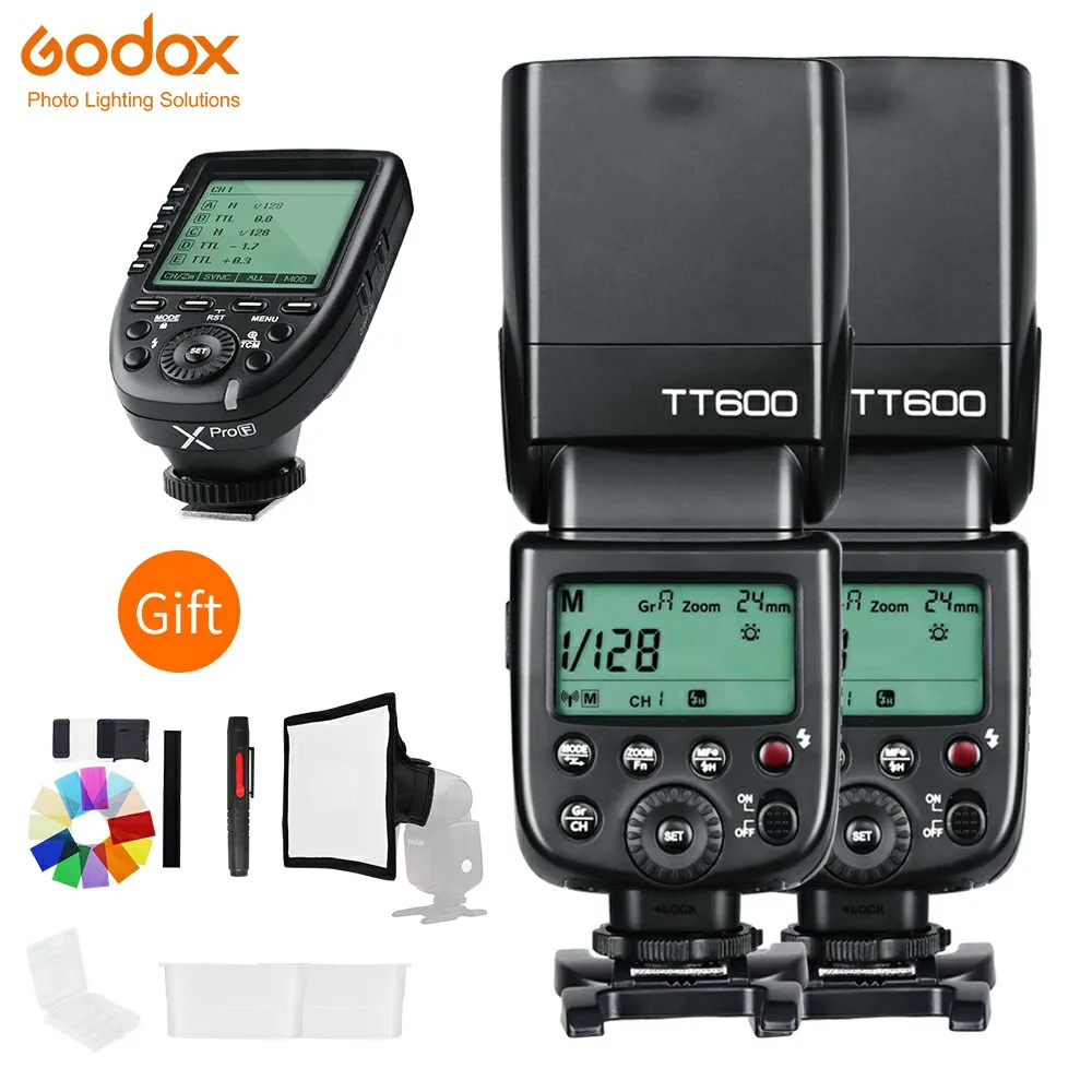 Godox 2x TT600 2,4G Беспроводной GN60 Master/Slave Камера Вспышка Speedlite с Xpro триггер - Цвет: for Fujifilm