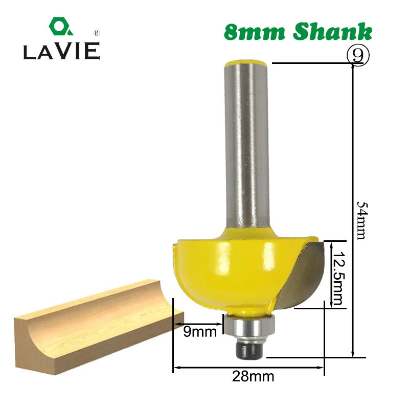 1 шт. 8 мм Фреза деревянная фаска угловая круглая резьба дверная рама кружевной нож Классическая бухта т слот двойной Римский Ogee волнистый край бит