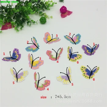 

2017 DIY New High quality 3D butterfly embroidery patch Clothing decals 11 color wholesale