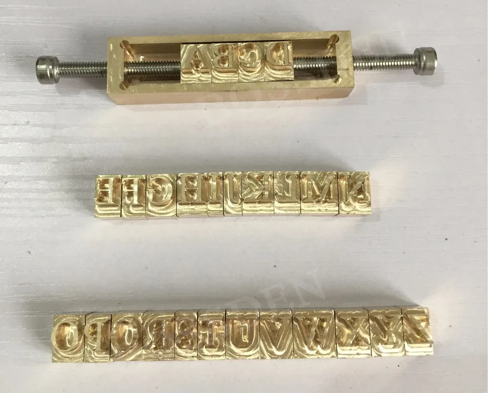 BOSSDEN flexible Brass letters for hot foil stamp machine soldering