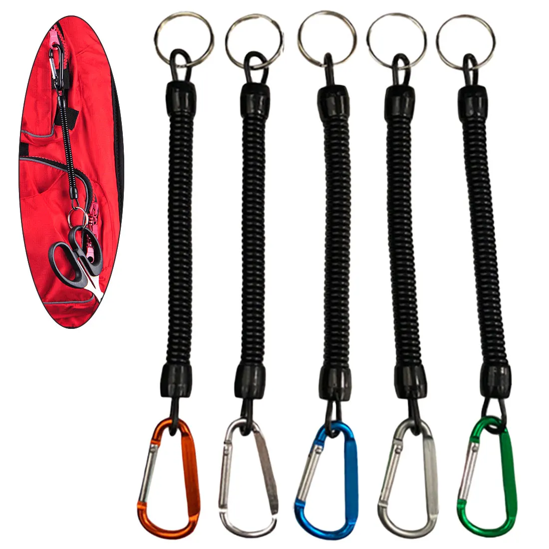 

16cm Fish Grip Lip Trigger Lock Gripper Grab Tool Elastic Rope Fishing Tackle Pesca Accessory