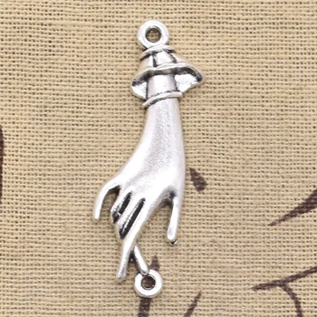 

4pcs Charms Palm Connector 45x14mm Antique Tibetan Silver Color Pendant Findings Accessories DIY Vintage Choker Handmade Jewelry